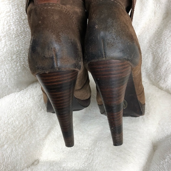 Frye Suede Harlow Multi Strap Boots - Picture 4 of 8